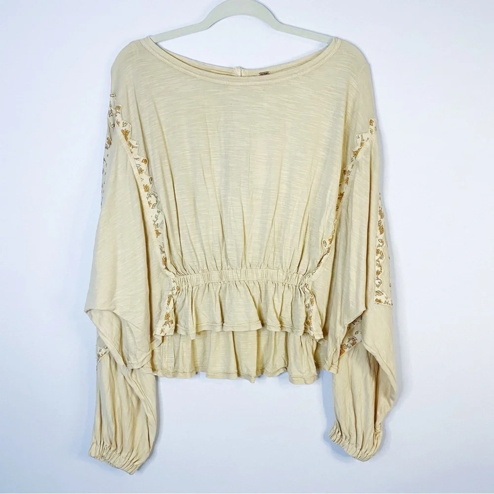 Free People - Sand Long Sleeve Blouse
